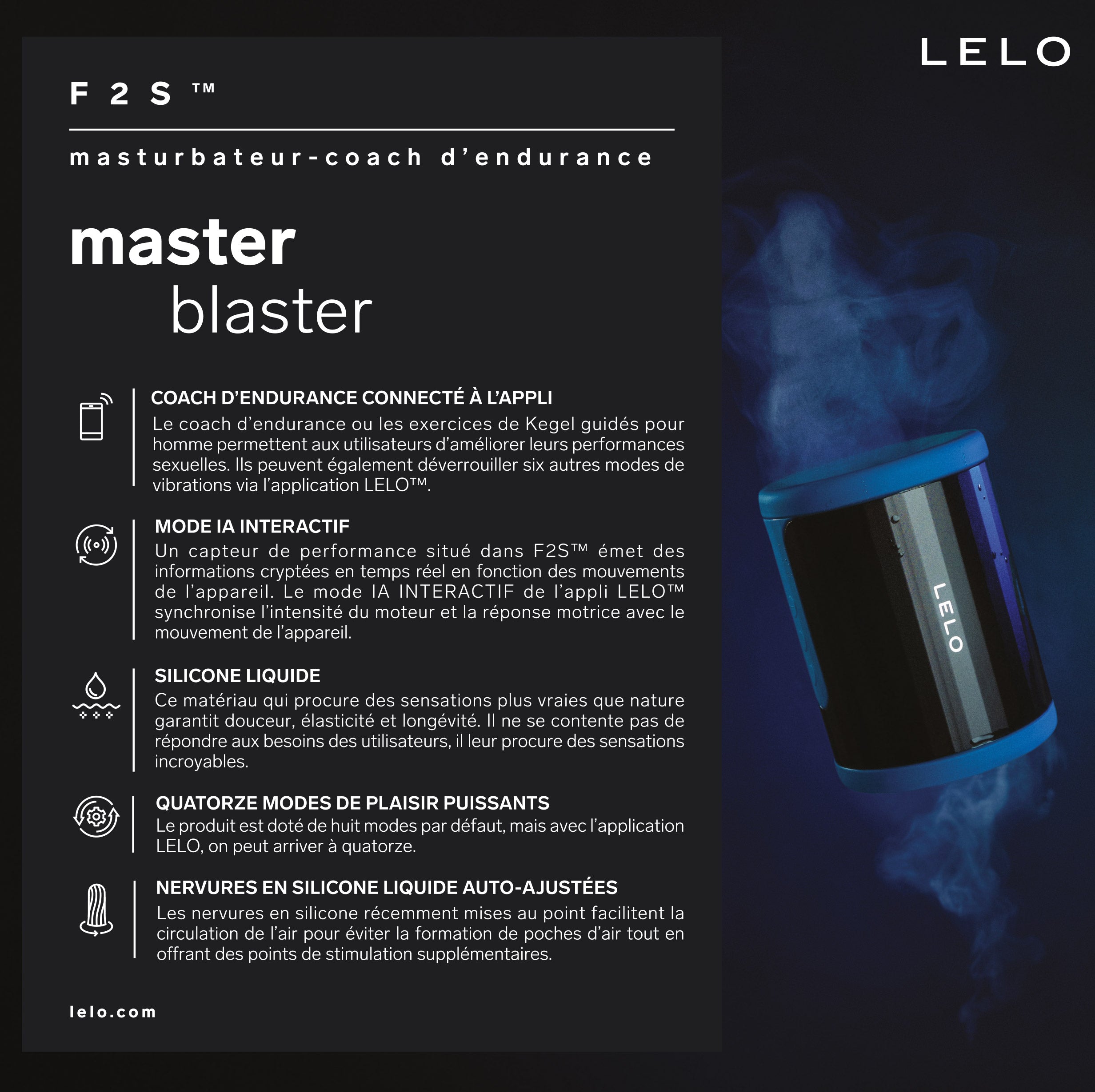 F2S™ – Masturbateur connecté avec coach intégré