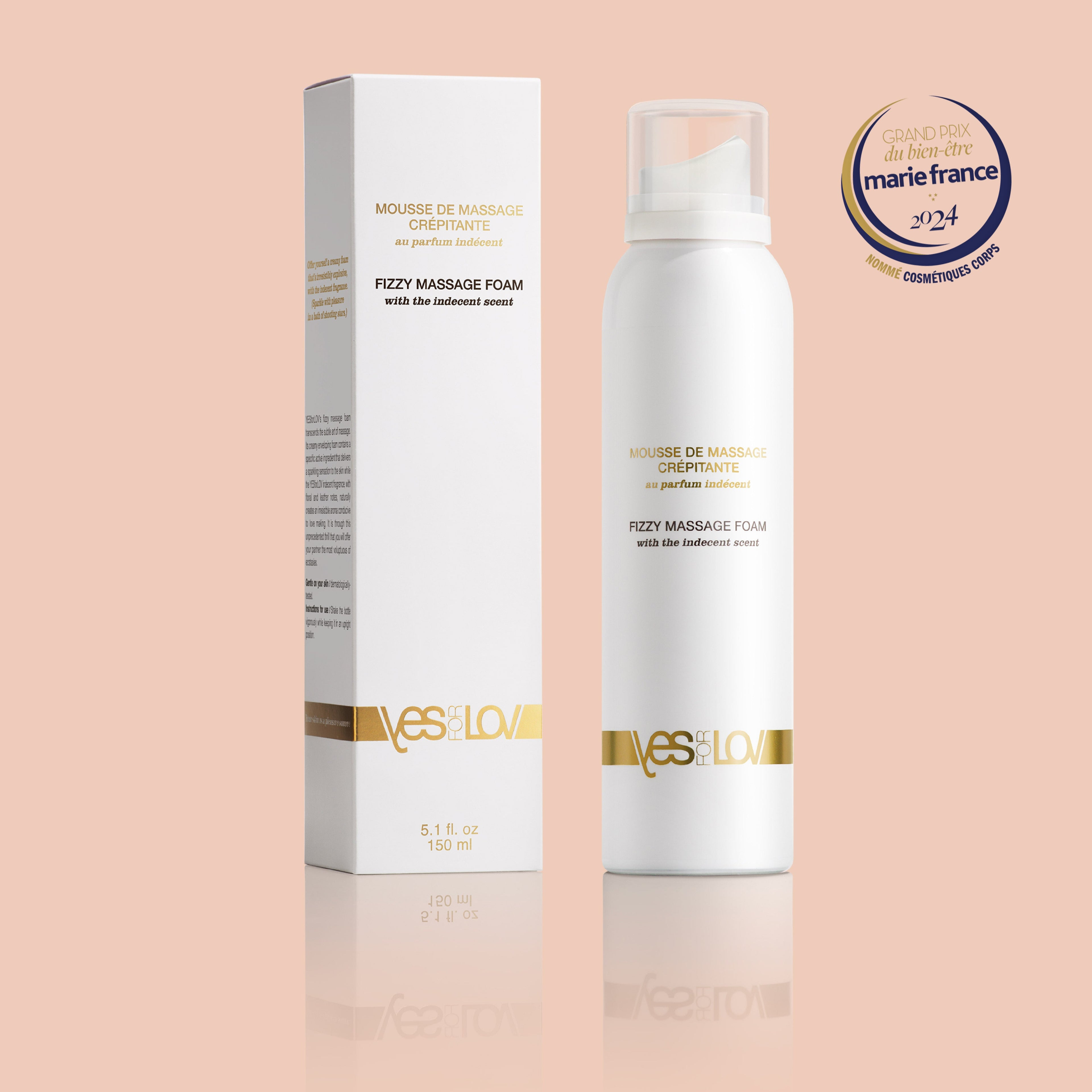 MOUSSE DE MASSAGE CRÉPITANTE au parfum indécent