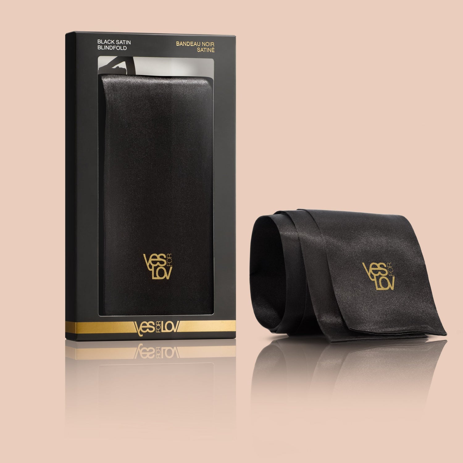 COFFRET BANDEAU EN SATIN NOIR